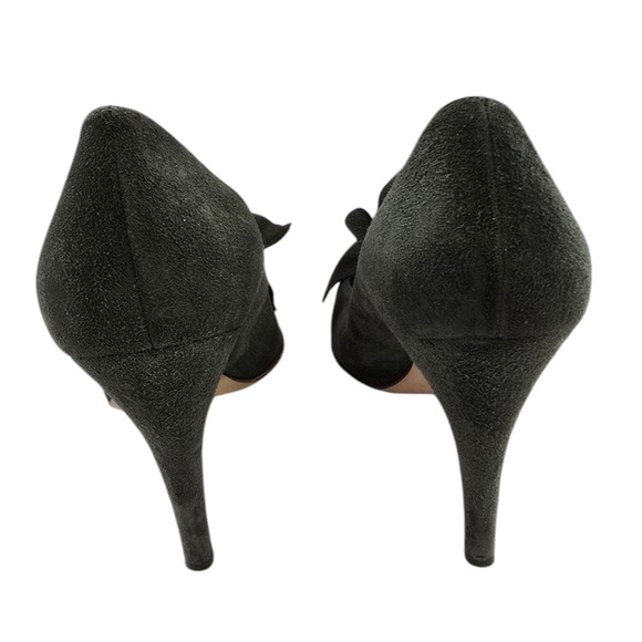 Moss Green Suede Floral Valentino pumps sz 39.5 / 8.5 - Picture 4 of 9